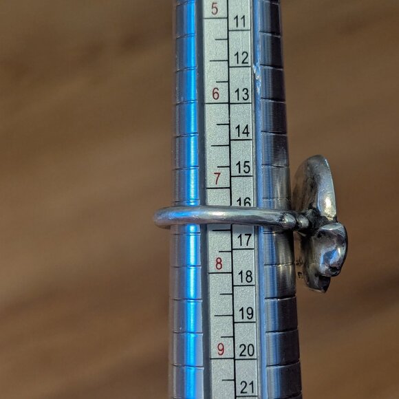 Vintage Nautilus Ammonite Fossil Shell Ring Sterling Silver Leaf Boho Unique - Picture 5 of 8